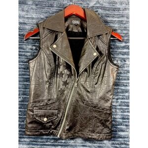 Sinful ladies Biker fleeced lined motorcycle vest small RARE ITEM